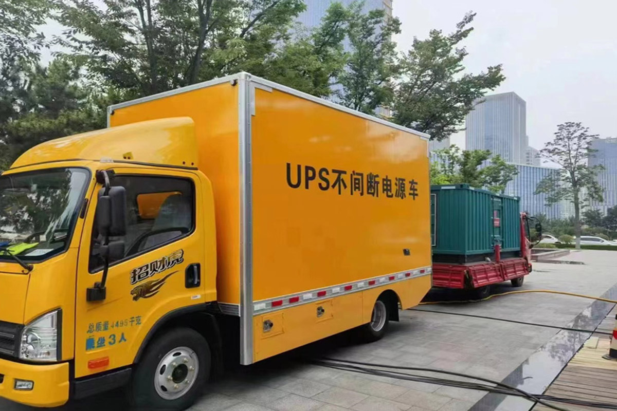 浔阳发电机租赁施工现场