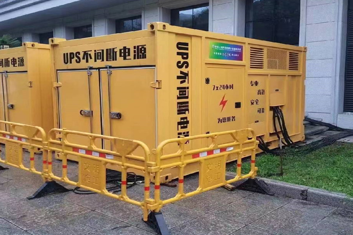 浔阳发电机租赁施工现场